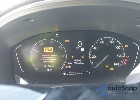 2025 Honda Civic Hybrid Sport/Sport Touring z USA, uszkodzony, nr VIN 2HGFE4F80SH316661